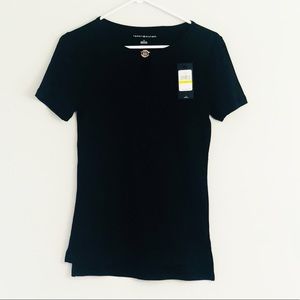 NWT Tommy Hilfiger Short Sleeve Black Shirt Medium